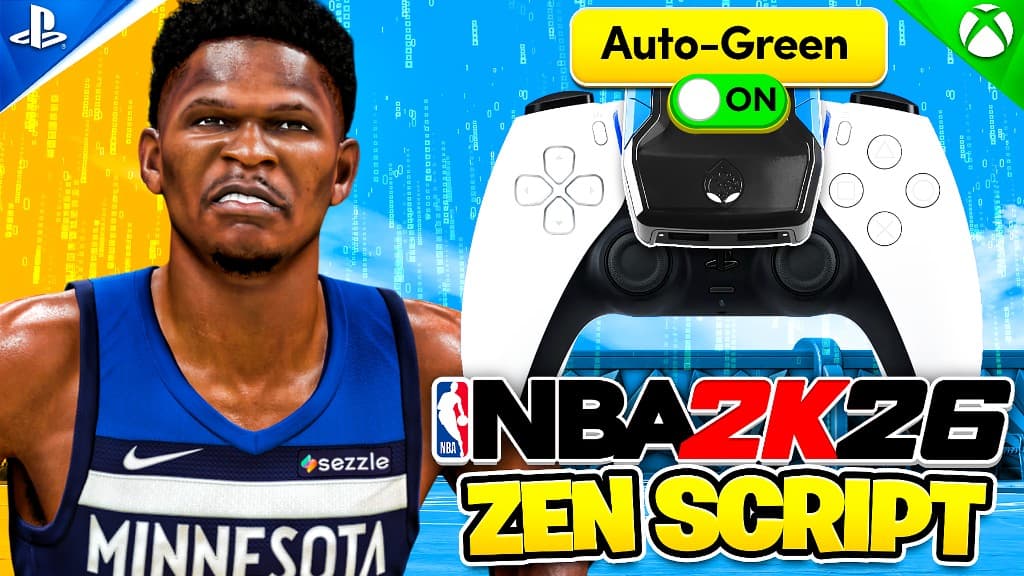 Dior — NBA 2K26 Cronus Zen script: Auto-Green, Anthony Edwards, PS5 and Xbox
